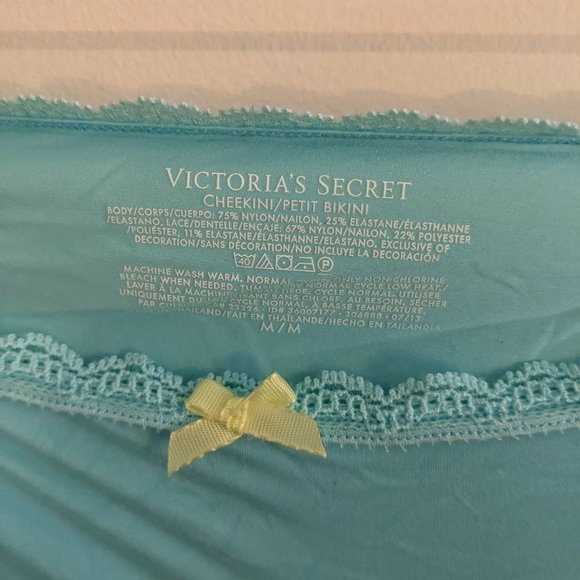 Victoria's Secret Blue 32D Unlined Bustier Size 32D with Sequins + 2 Pairs Panty - Picture 5 of 7